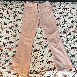 light pink corduroy flares